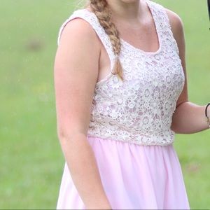 Aniina Pink short/long lace dress